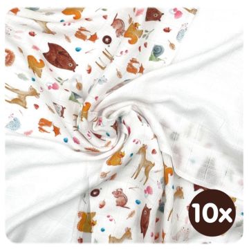 Bambusové ubrousky XKKO BMB 30x30 - Wild Forest MIX 10x9ks VO bal.