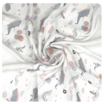 Bambusové ubrousky XKKO BMB 30x30 Digi - Sky Whale MIX