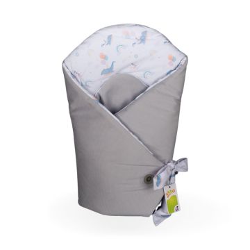 Bavlněná zavinovačka XKKO LUX s kokosovou vložkou - Sky Whale