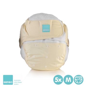 SENEO Svrchní plenkové kalhotky pro dospělé - Pastel Yellow Velikost M 5x1ks (VO bal.)