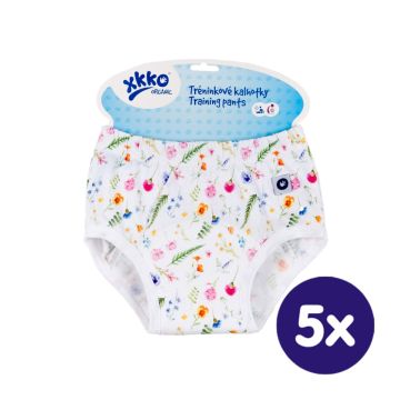 Tréninkové kalhotky XKKO Organic - Summer Meadow Velikost M 5x1ks (VO balení)
