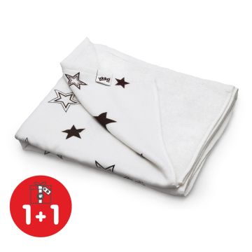 Bambusová deka XKKO BMB Natural Brown Stars 130x70cm 