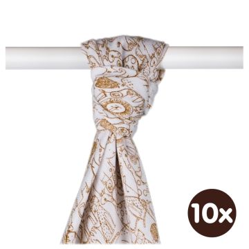 Bambusová osuška XKKO BMB 90x100 - Safari W/Honey Mustard 10x1ks VO bal.