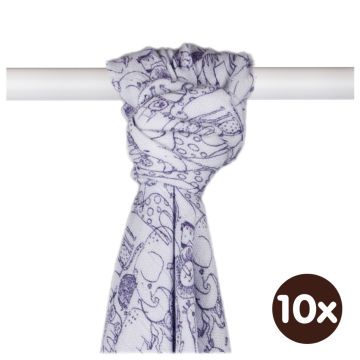 Bambusová osuška XKKO BMB 90x100 - Safari W/Lavender Aura 10x1ks VO bal.