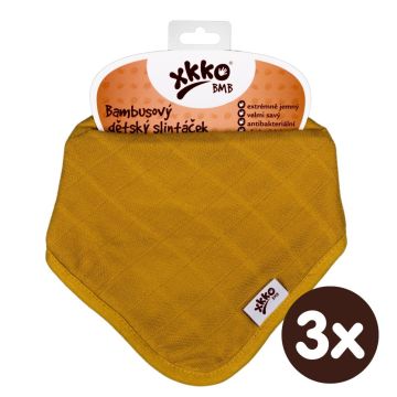 Bambusový slintáček XKKO BMB Colours - Honey Mustard 3x1ks VO bal.