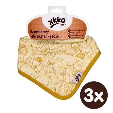 Bambusový slintáček XKKO BMB Safari - Honey Mustard 3x1ks VO bal.