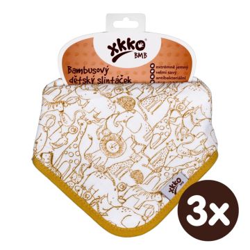 Bambusový slintáček XKKO BMB Safari - W/Honey Mustard 3x1ks VO bal.