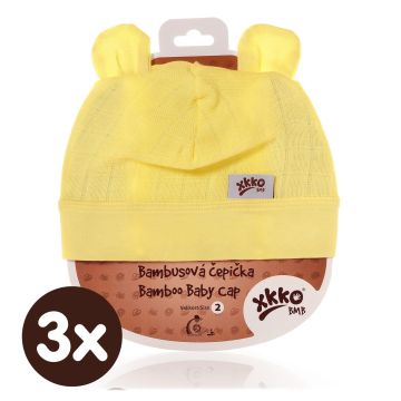 Bambusová čepička XKKO BMB - Lemon 3x1ks VO bal.