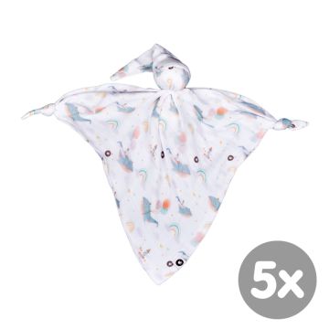 Bambusový muchláček XKKO BMB Digi - Sky Whale 5x1ks VO bal.