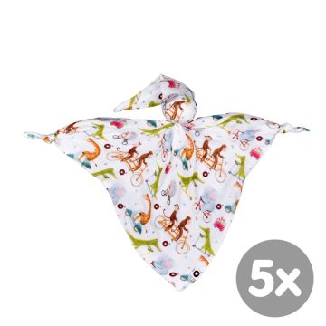 Bambusový muchláček XKKO BMB Digi - ZOO on the Road 5x1ks VO bal.