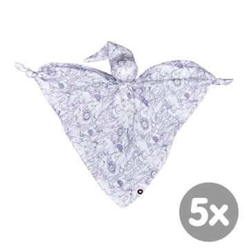 Bambusový muchláček XKKO BMB - Safari W/Lavender Aura 5x1ks VO bal.