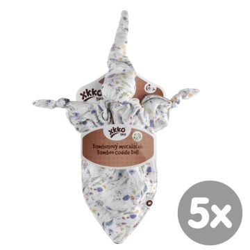 Bambusový muchláček XKKO BMB Digi - Blue Wildflowers 5x1ks VO bal.