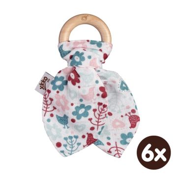 Kousátko XKKO BMB Lístky - Flowers&Birds Girls 6x1ks (VO bal.)