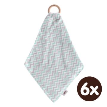 Kousátko XKKO BMB s plenkou - Chevron Mint 6x1ks (VO bal.)