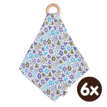 Kousátko XKKO BMB s plenkou - Flowers&Birds Boys 6x1ks (VO bal.)