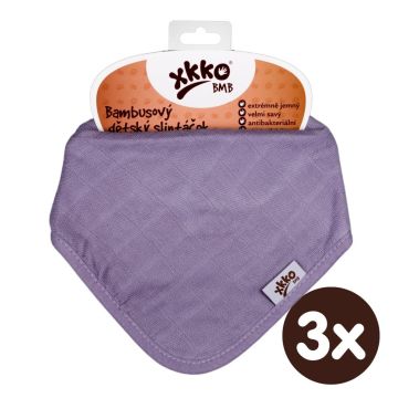 Bambusový slintáček XKKO BMB Colours - Lavender Aura 3x1ks VO bal.