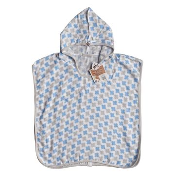 Bambusové mušelínové pončo XKKO BMB - Cross Baby Blue Vel. 1