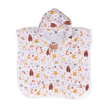 Bambusové mušelínové pončo XKKO BMB Digi - Wild Forest Vel.1 