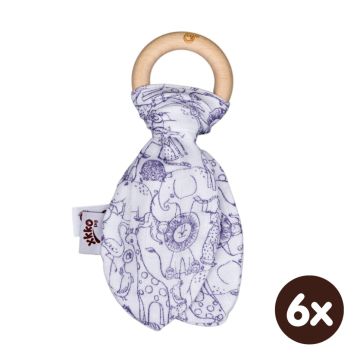 Kousátko XKKO BMB Lístky Safari - W/Lavender Aura 6x1ks (VO bal.)