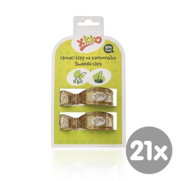 XKKO Klipy na kočárek 2ks - Metallic Gold 21x1pár VO bal.