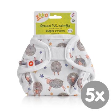 Svrchní PUL kalhotky XKKO Newborn - Dreamy Sheeps 5x1ks (VO bal.)
