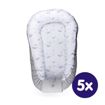 Oboustranné hnízdo pro miminko XKKO LUX - Sky Whale 5x1ks (VO bal.)