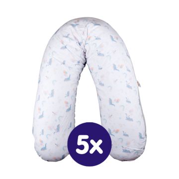 Velký kojící polštář XKKO LUX - Sky Whale 5x1ks (VO bal.)
