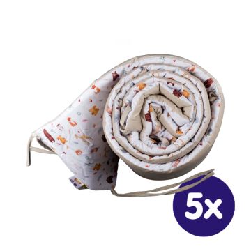 Mantinel do postýlky XKKO LUX 180cm - Wild Forest 5x1ks (VO bal.)
