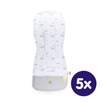 Podložka do kočárku XKKO LUX - Sky Whale 5x1ks (VO bal.)