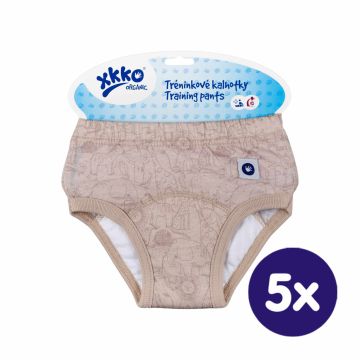 Tréninkové kalhotky XKKO Organic - Safari Atmosphere Velikost M 5x1ks (VO balení)
