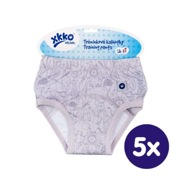 Tréninkové kalhotky XKKO Organic - Safari Lavender Aura 5x1ks (VO balení)