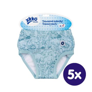 Tréninkové kalhotky XKKO Organic - Safari Mountain Spring Velikost L 5x1ks (VO balení)