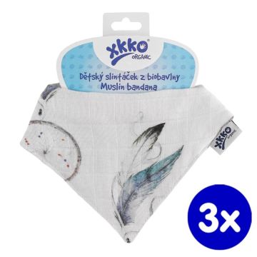 Dětský slintáček XKKO Organic - Dream Catcher 3x1ks VO bal.