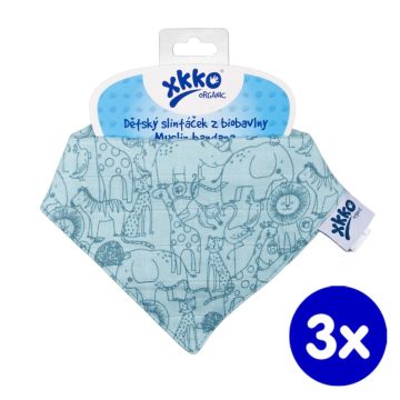 Dětský slintáček XKKO Organic Staré časy - Safari Mountain Spring 3x1ks VO bal.