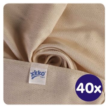 Pleny z biobavlny XKKO Organic 50x50 - Bird Eye Natural 40x5ks VO bal.