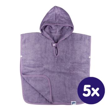 BIO bavlněné froté pončo XKKO Organic - Lavender Aura 5x1ks (VO bal.)