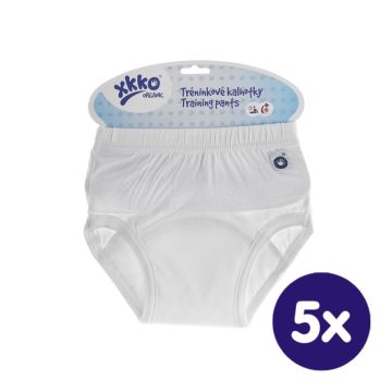 Tréninkové kalhotky XKKO Organic - Bílé Velikost L 5x1ks (VO balení)