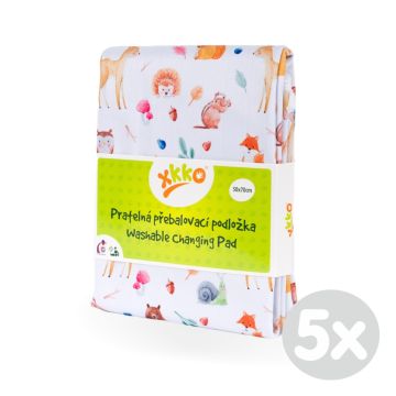 Pratelná přebalovací podložka XKKO 50x70 - Wild Forest 5x1ks (VO bal.)