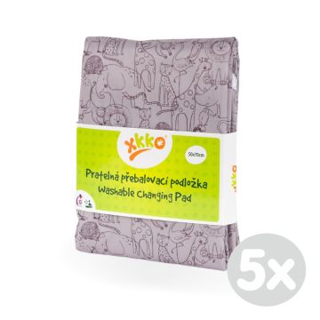 Pratelná přebalovací podložka XKKO 50x70 - Safari Atmosphere 5x1ks (VO bal.)