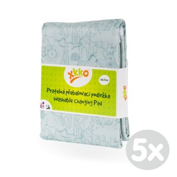Pratelná přebalovací podložka XKKO 50x70 - Safari Granite Green 5x1ks (VO bal.)