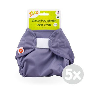 Svrchní PUL kalhotky XKKO Newborn - Lavender Aura 5x1ks (VO bal.)