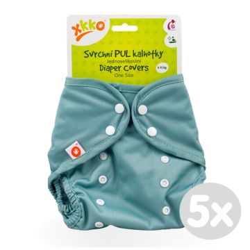 Svrchní PUL kalhotky XKKO One Size - Granite Green 5x1ks (VO bal.)