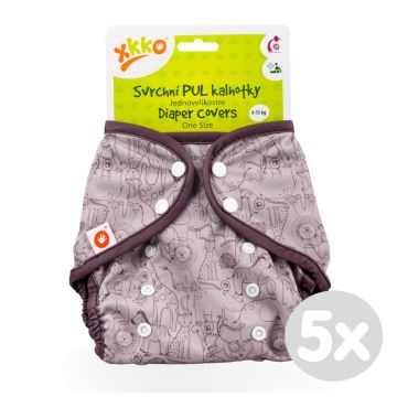 Svrchní PUL kalhotky XKKO One Size - Safari Atmosphere 5x1ks (VO bal.)