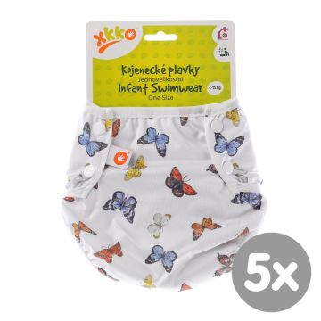 Jednovelikostní kojenecké plavky XKKO - Butterflies 5x1ks (VO bal.)