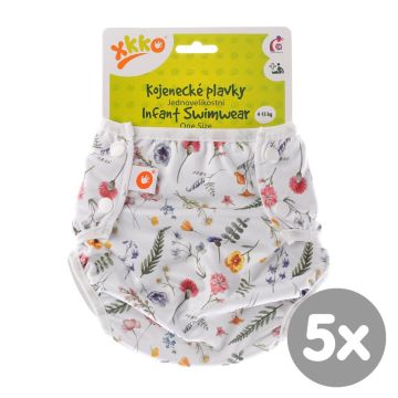 Jednovelikostní kojenecké plavky XKKO - Summer Meadow 5x1ks (VO bal.)