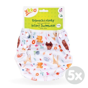 Jednovelikostní kojenecké plavky XKKO - Wild Forest 5x1ks (VO bal.)