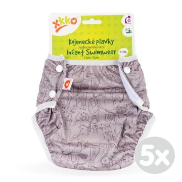 Jednovelikostní kojenecké plavky XKKO - Safari Atmosphere 5x1ks (VO bal.)