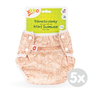 Jednovelikostní kojenecké plavky XKKO - Safari Honey Mustard 5x1ks (VO bal.)