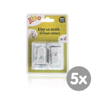 XKKO Klipy na dudlík - Scandinavian Mint MIX 5x2ks (VO balení)